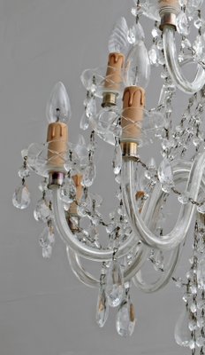 Mid-Century Italian Crystal Chandelier, 1950s-FER-551752