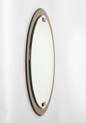 Mid-Century Italian Crystal Wall Mirror, 1960s-JDR-1126086