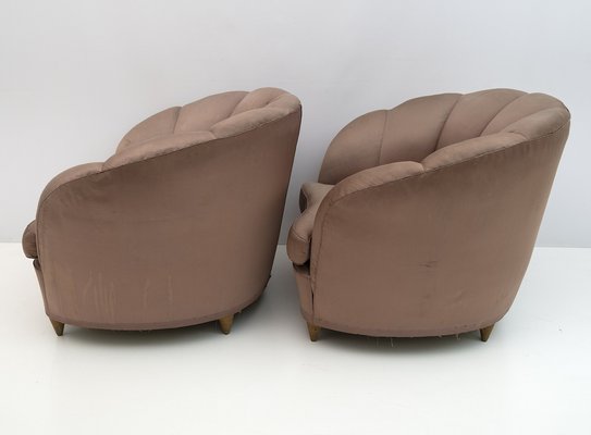 Mid-Century Italian Curved Armchairs by Gio Ponti for Casa E Giardino, 1936, Set of 2-FER-1286789