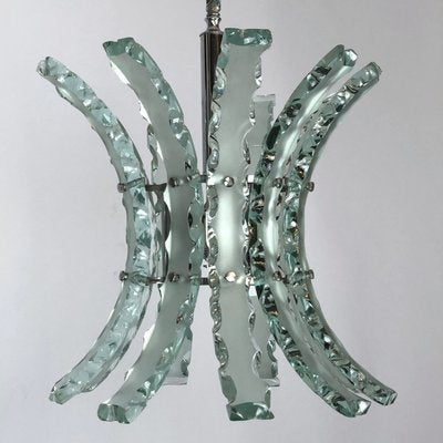 Mid-Century Italian Cut Glass Chandelier from Zeroquattro-OT-935729