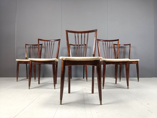 Mid-Century Italian Dining Chairs, 1950s, Set of 6-IRH-2027059