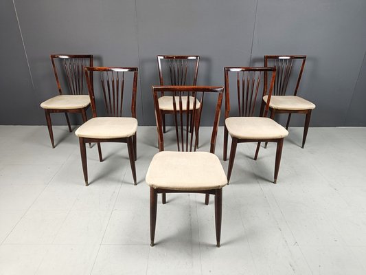 Mid-Century Italian Dining Chairs, 1950s, Set of 6-IRH-2027059