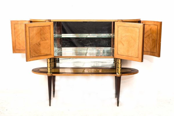 Mid-Century Italian Dining Room Set with Table and Bar Cabinet, 1940-MBH-1031750