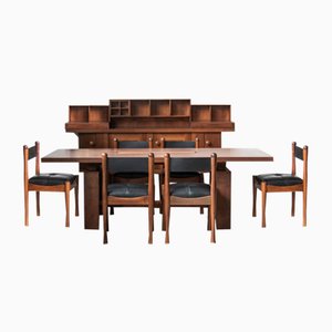 Mid-Century Italian Dining Set with Sideboard by Silvio Coppola for Bernini, 1968, Set of 3-KNM-2036719