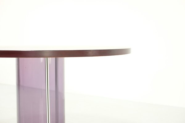 Mid-Century Italian Dining Table with Acrylic Glass Core, 1970s-JG-1796330