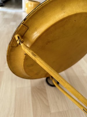 Mid-Century Italian Empire Style Metal Folding Side Table in Yellow and Black, 1970-JO-1746829