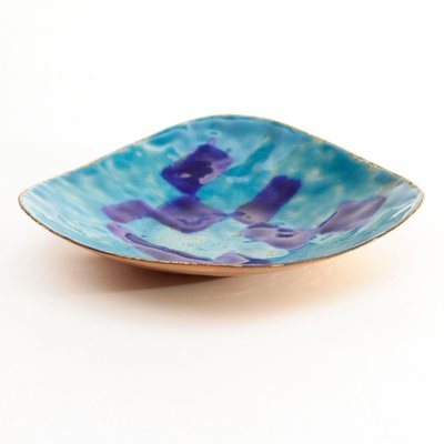 Mid-Century Italian Enameled Copper Bowl, 1950s-EZ-618044