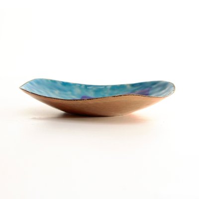 Mid-Century Italian Enameled Copper Bowl, 1950s-EZ-618044