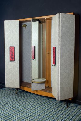 Mid-Century Italian Entrance Wardrobe with Mirror by Umberto Mascagni-MBH-1032610