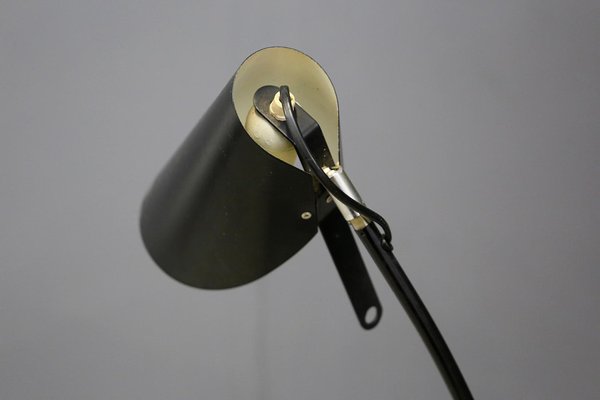 Mid-Century Italian Floor Lamp in Black Aluminium and Iron, 1960s-RCE-1100038