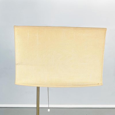 Mid-Century Italian Floor Lamp in Fabric with Leather and Brass from Stilnovo, 1970s-GDD-1343269