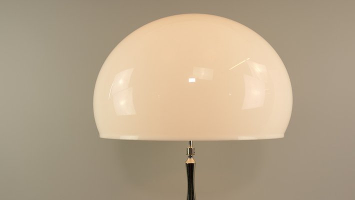 Mid-Century Italian Floor Lamp in Glass and Chrome, 1960s-KDB-1703769