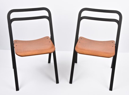 Mid-Century Italian Folding Chairs by Giorgio Cattelan for Cidue, Italy, 1970s, Set of 2-JDR-1125595