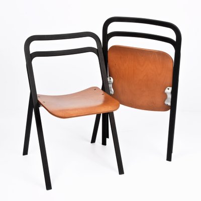 Mid-Century Italian Folding Chairs by Giorgio Cattelan for Cidue, Italy, 1970s, Set of 2-JDR-1125595