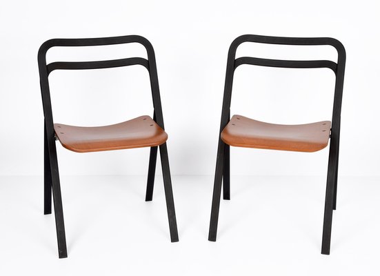 Mid-Century Italian Folding Chairs by Giorgio Cattelan for Cidue, Italy, 1970s, Set of 2-JDR-1125595