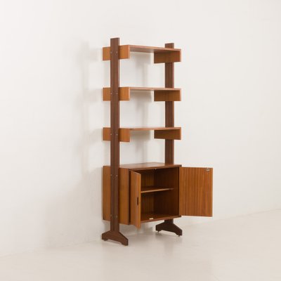 Mid-Century Italian Freestanding Teak Wall Unit, 1970s-UE-2036254