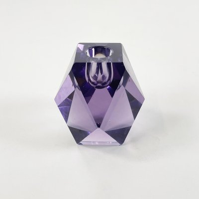 Mid-Century Italian Geometrical Single Flame Candle Holder in Alexandrite, 1970s-GDD-1752075