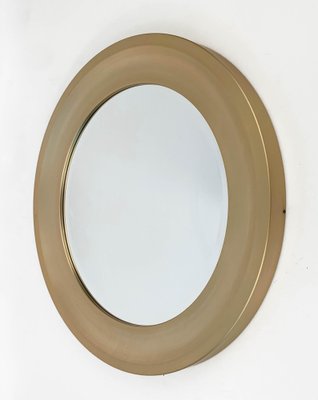 Mid-Century Italian Gilded Aluminum Mirror by Sergio Mazza for Artemide, 1960s-JDR-1126006