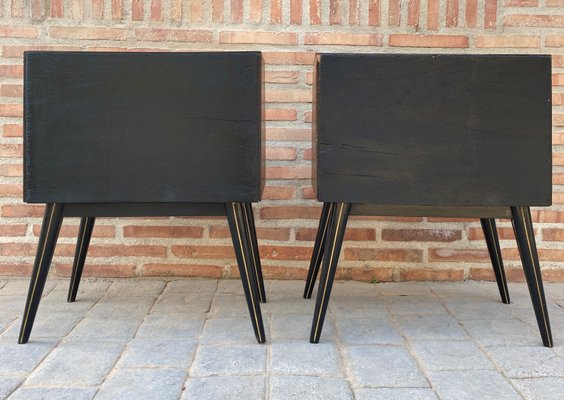 Mid-Century Italian Glass Nightstands, 1960s, Set of 2-NOU-1083232