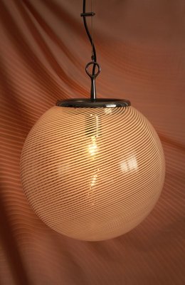 Mid-Century Italian Globe Ceiling Lamp by Venini, 1960s-HUY-909008