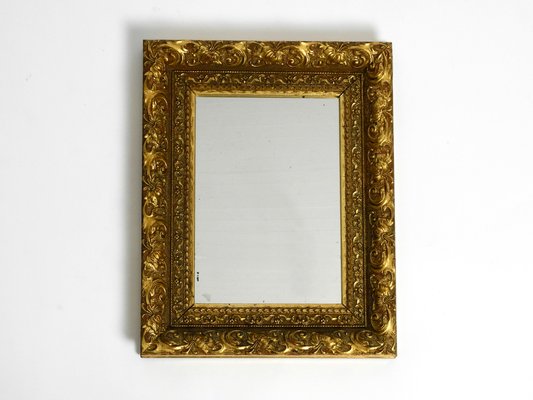 Mid-Century Italian Gold-Plated Wooden Frame Wall Mirror-RR-1305314