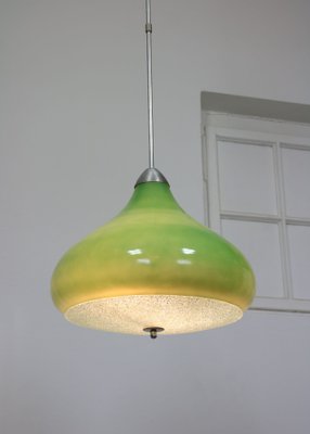 Mid-Century Italian Green Glass Pendant Lamp-HGJ-1438390