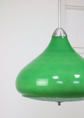 Mid-Century Italian Green Glass Pendant Lamp-HGJ-1438390