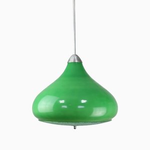 Mid-Century Italian Green Glass Pendant Lamp-HGJ-1438390