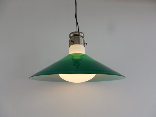 Mid-Century Italian Green Murano Glass Pendant Lamp by Alessandro Pianon for Vistosi-NV-863092