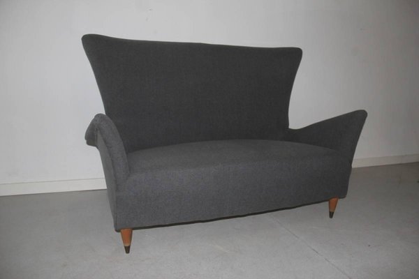 Mid-Century Italian Grey Sofa, 1950s-EH-541014