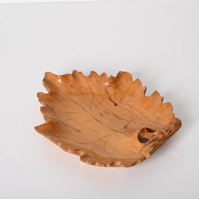 Mid-Century Italian Handmade Birch Maple Leaf-Shaped Centerpiece, 1950s-JDR-1414120