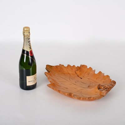 Mid-Century Italian Handmade Birch Maple Leaf-Shaped Centerpiece, 1950s-JDR-1414120