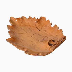 Mid-Century Italian Handmade Birch Maple Leaf-Shaped Centerpiece, 1950s-JDR-1414120