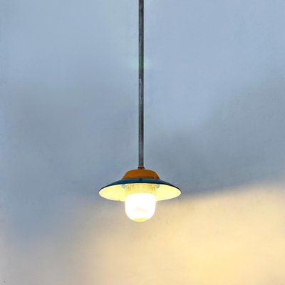 Mid-Century Italian Industrial Metal Colored Chandelier by Palazzoli, 1950s-GDD-1097204