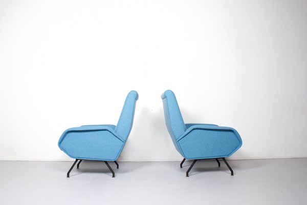 Mid-Century Italian Lounge Chairs in the Style of Marco Zanuso, Set of 2-QT-1263471