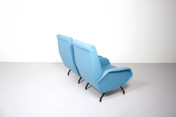 Mid-Century Italian Lounge Chairs in the Style of Marco Zanuso, Set of 2-QT-1263471