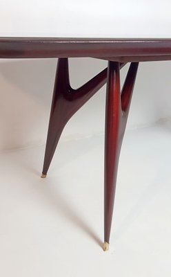 Mid-Century Italian Mahogany Dining Table by Vittorio Dassi, 1950s-FO-550227