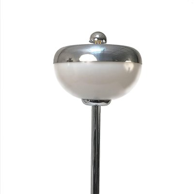 Mid-Century Italian Metal, Aluminum and Carrara Marble Base Floor Lamp, 1970s-JDR-1126138