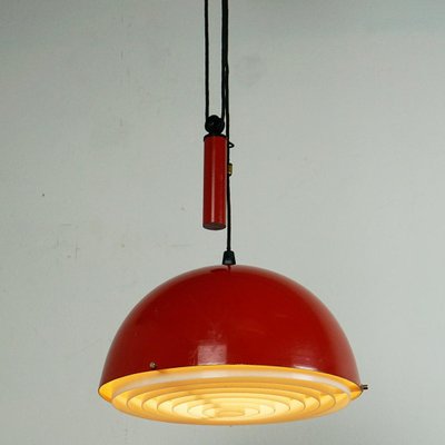 Mid-Century Italian Metal and Brass Counterweight Pendant Lamp, 1960s-MH-2036548