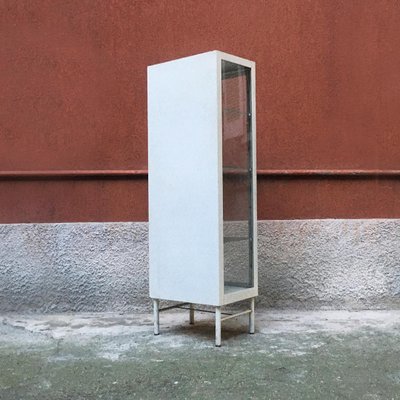 Mid-Century Italian Metal Display Cabinet with Three Internal Shelves, 1950s-GDD-1097325