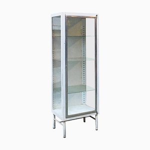 Mid-Century Italian Metal Display Cabinet with Three Internal Shelves, 1950s-GDD-1097325