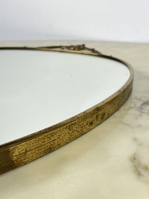 Mid-Century Italian Mirror in Brass, 1960s-YST-1754570