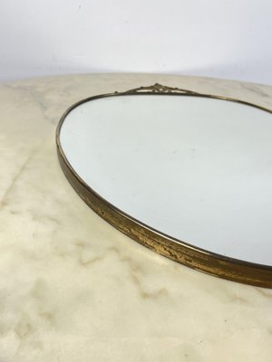 Mid-Century Italian Mirror in Brass, 1960s-YST-1754570