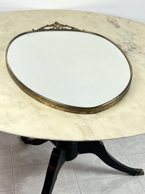 Mid-Century Italian Mirror in Brass, 1960s-YST-1754570