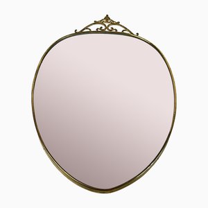 Mid-Century Italian Mirror in Brass, 1960s-YST-1754570