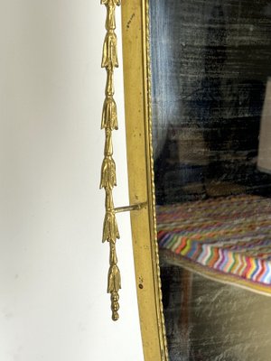 Mid-Century Italian Mirror in Brass, Italy, 1950s-OT-1818701