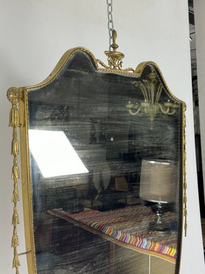 Mid-Century Italian Mirror in Brass, Italy, 1950s-OT-1818701