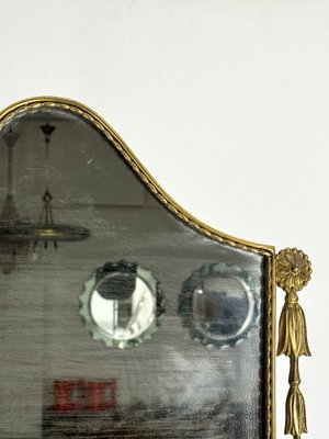 Mid-Century Italian Mirror in Brass, Italy, 1950s-OT-1818701