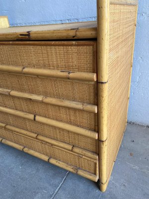 Mid-Century Italian Modern Bamboo & Rattan Dresser, 1970s-DHH-1450865