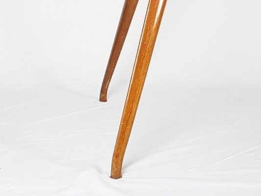 Mid-Century Italian Modern Beech Wood and Glass Dining Table from Isa, 1950s-RD-1819433